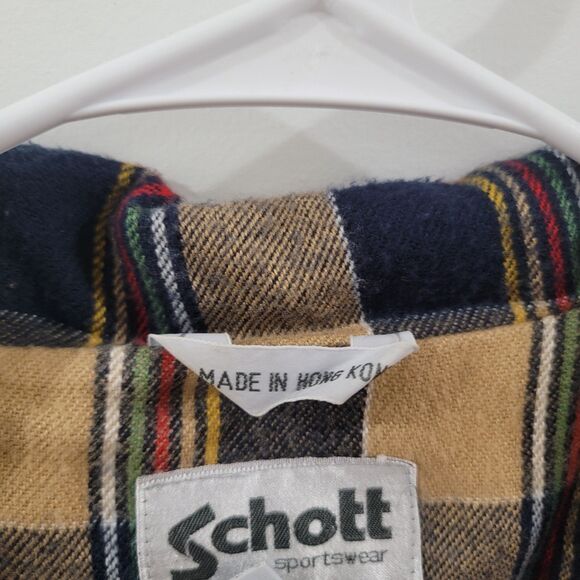 Vintage Schott Mens Chore Barn Jacket Size Medium Blue Utility Blanket Lined - Picture 7 of 9